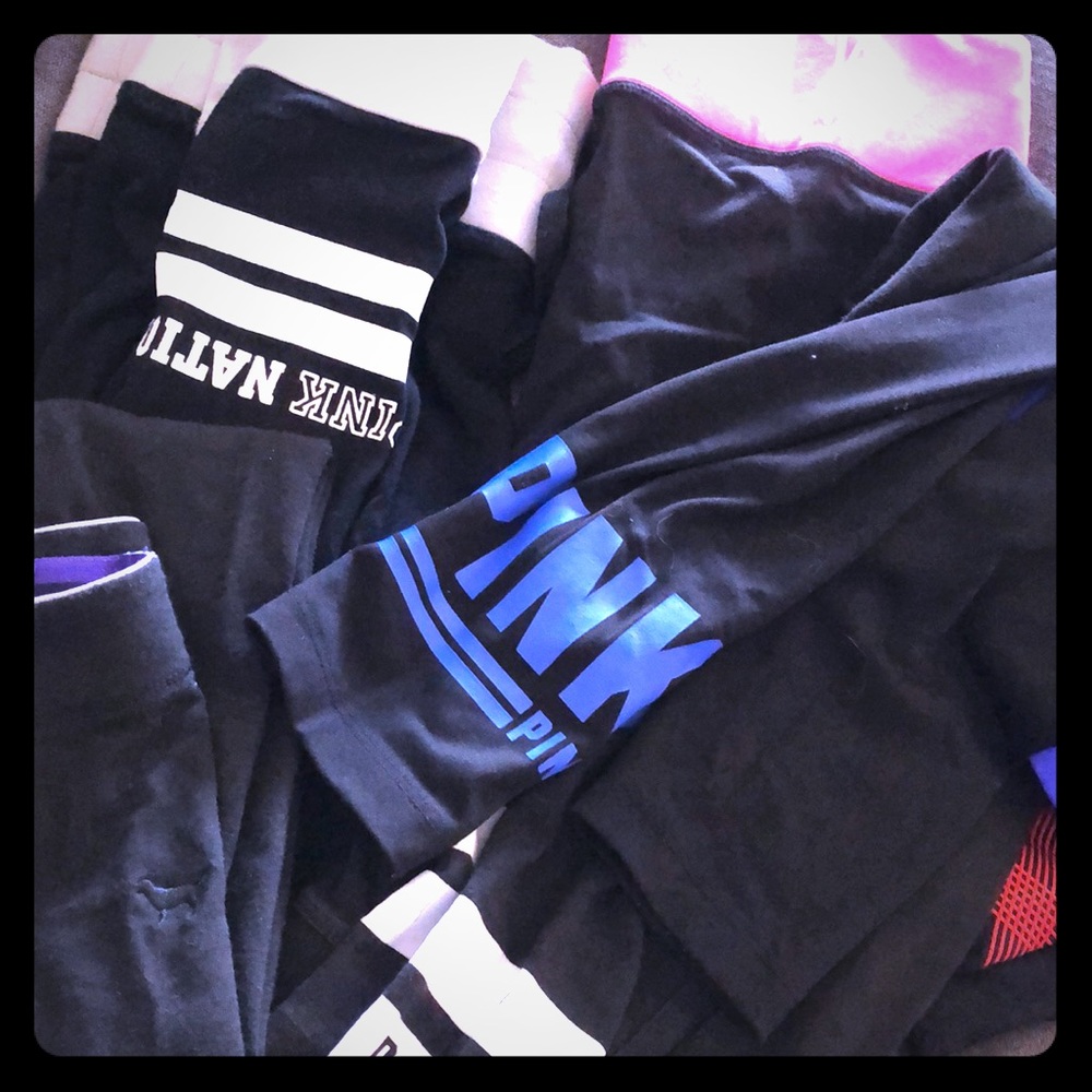 8 PAIRS.  Victoria’s Secret PINK Leggings lot